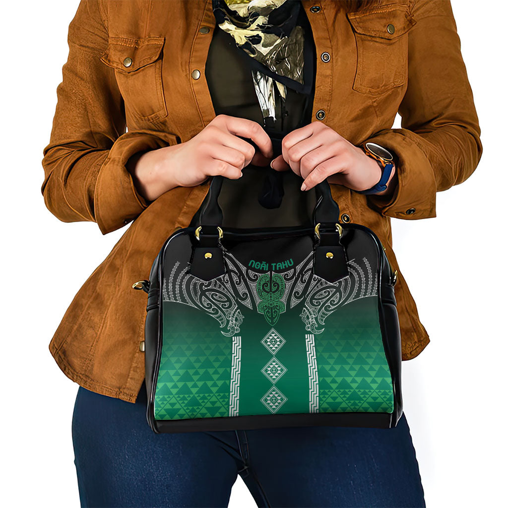 Aotearoa Maori Iwi Heritage Shoulder Handbag Ngai Tahu Pounamu Green