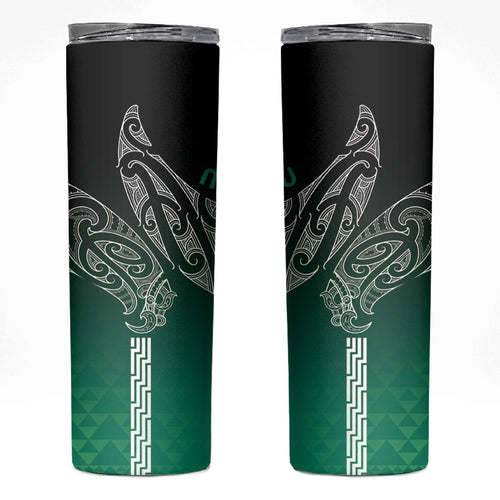 Aotearoa Maori Iwi Heritage Skinny Tumbler Ngai Tahu Pounamu Green