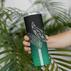Aotearoa Maori Iwi Heritage Skinny Tumbler Ngai Tahu Pounamu Green