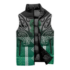 Aotearoa Maori Iwi Heritage Sleeveless Puffer Jacket Ngai Tahu Pounamu Green