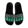 Aotearoa Maori Iwi Heritage Slide Sandals Ngai Tahu Pounamu Green