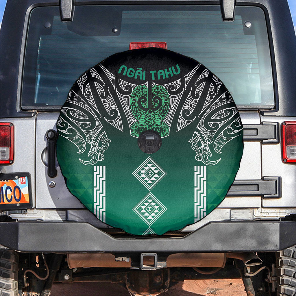 Aotearoa Maori Iwi Heritage Spare Tire Cover Ngai Tahu Pounamu Green