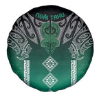 Aotearoa Maori Iwi Heritage Spare Tire Cover Ngai Tahu Pounamu Green