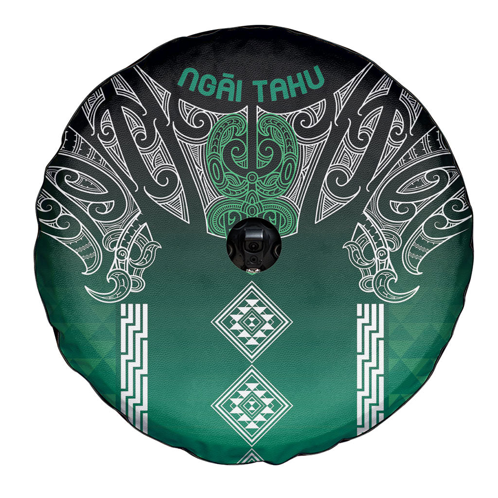 Aotearoa Maori Iwi Heritage Spare Tire Cover Ngai Tahu Pounamu Green