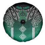 Aotearoa Maori Iwi Heritage Spare Tire Cover Ngai Tahu Pounamu Green