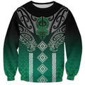 Aotearoa Maori Iwi Heritage Sweatshirt Ngai Tahu Pounamu Green