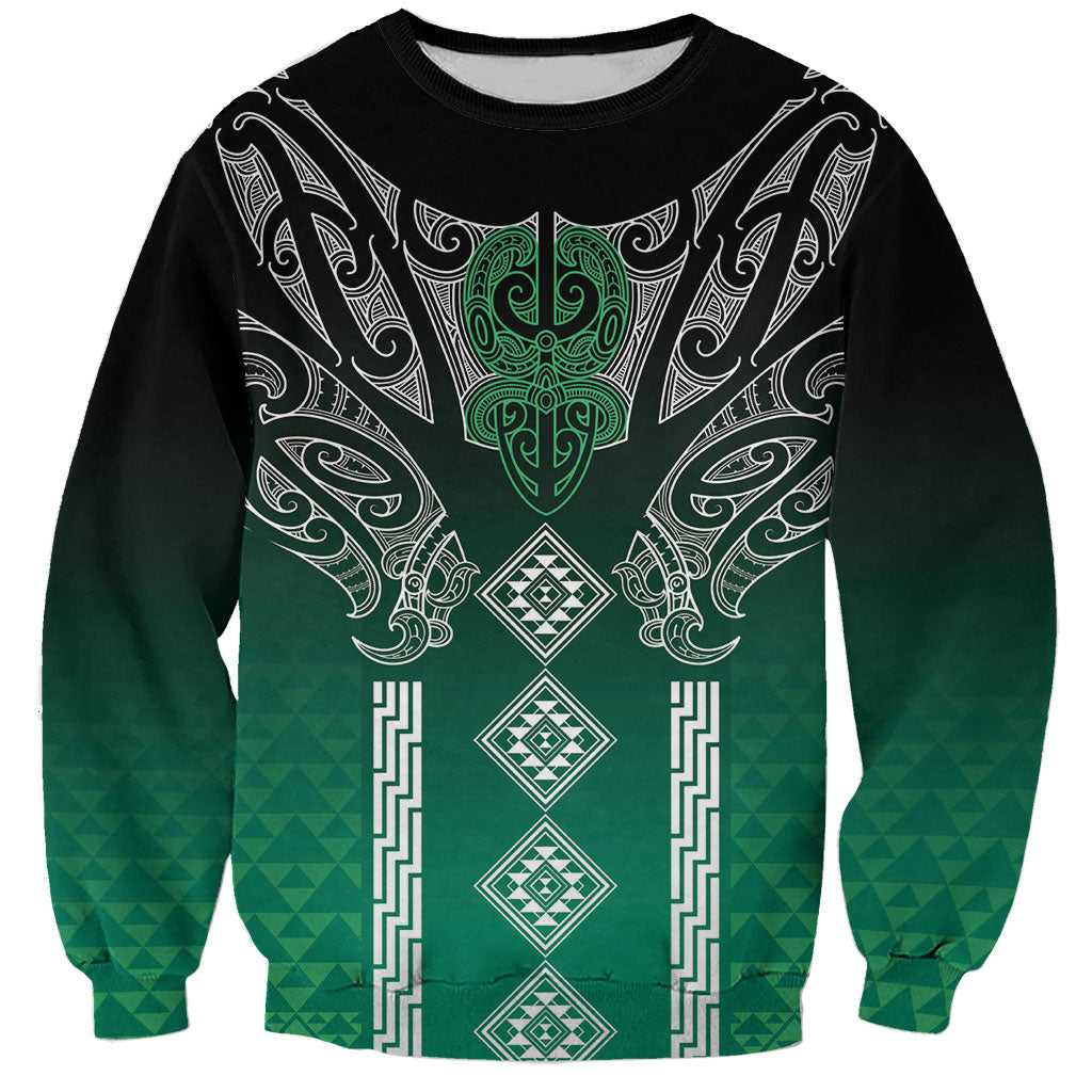 Aotearoa Maori Iwi Heritage Sweatshirt Ngai Tahu Pounamu Green