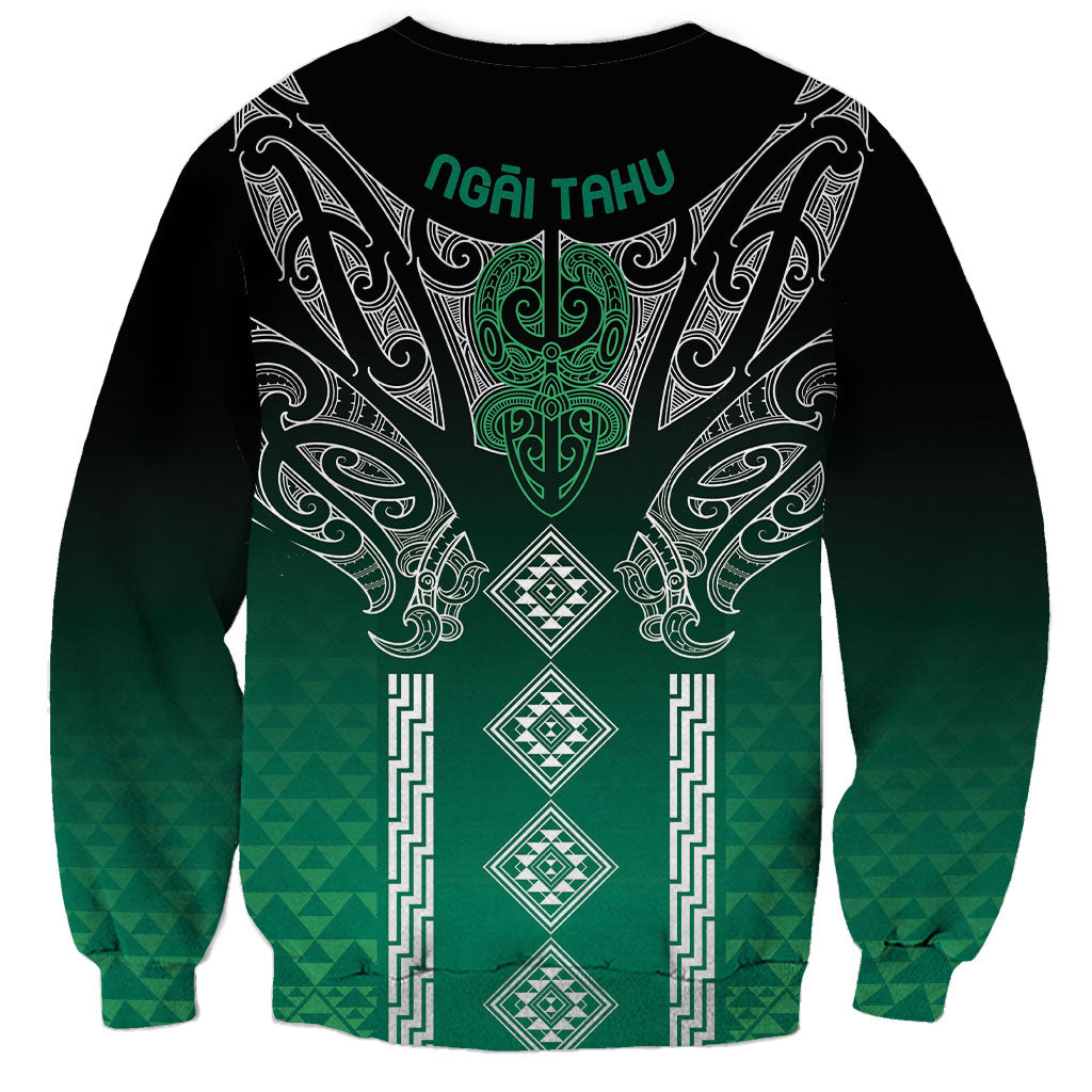 Aotearoa Maori Iwi Heritage Sweatshirt Ngai Tahu Pounamu Green
