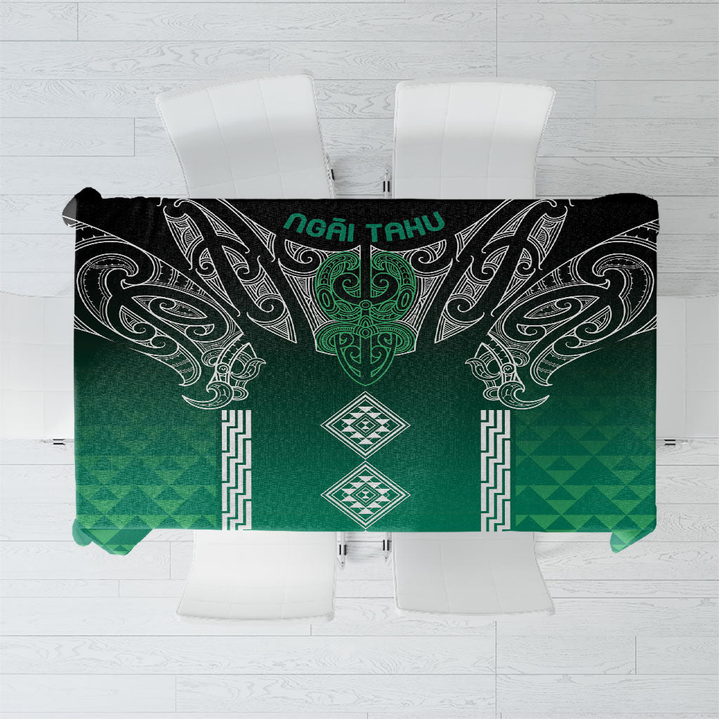 Aotearoa Maori Iwi Heritage Tablecloth Ngai Tahu Pounamu Green