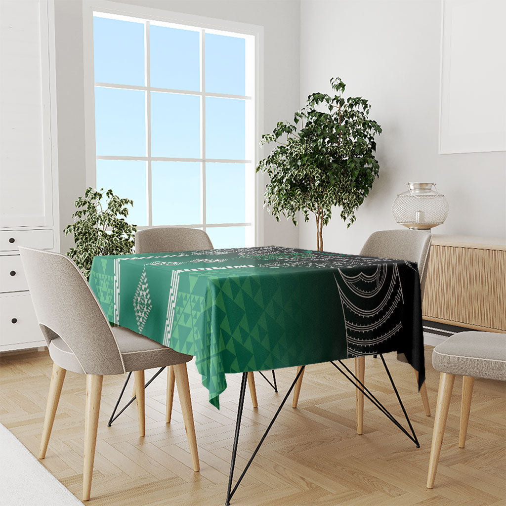 Aotearoa Maori Iwi Heritage Tablecloth Ngai Tahu Pounamu Green