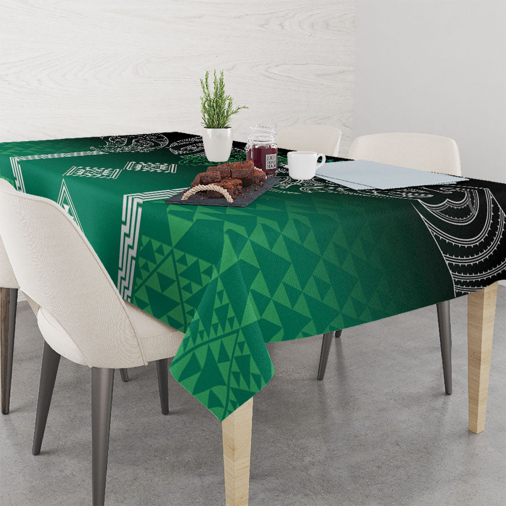 Aotearoa Maori Iwi Heritage Tablecloth Ngai Tahu Pounamu Green