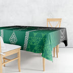Aotearoa Maori Iwi Heritage Tablecloth Ngai Tahu Pounamu Green