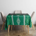 Aotearoa Maori Iwi Heritage Tablecloth Ngai Tahu Pounamu Green