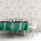 Aotearoa Maori Iwi Heritage Tablecloth Ngai Tahu Pounamu Green