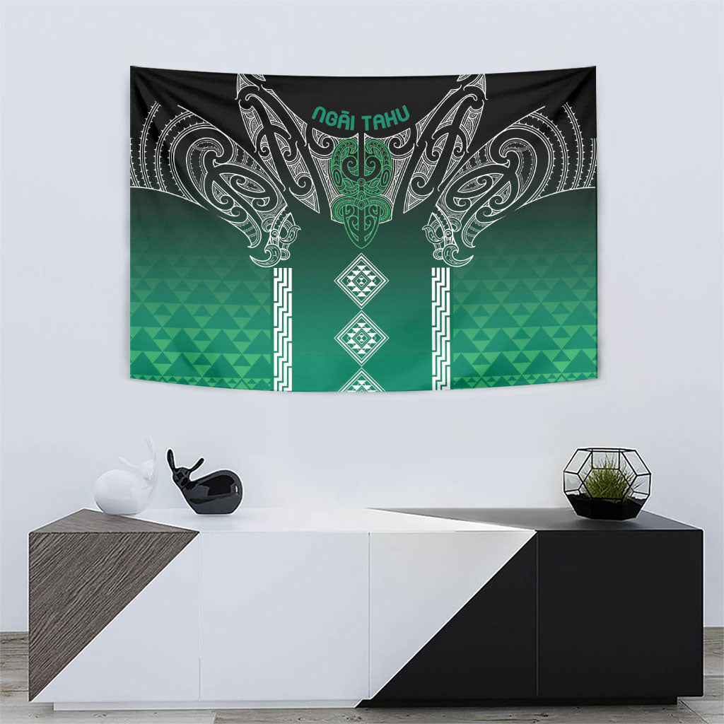 Aotearoa Maori Iwi Heritage Tapestry Ngai Tahu Pounamu Green