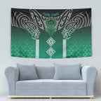 Aotearoa Maori Iwi Heritage Tapestry Ngai Tahu Pounamu Green