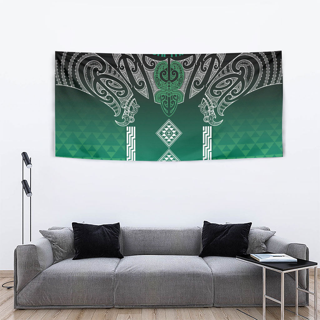 Aotearoa Maori Iwi Heritage Tapestry Ngai Tahu Pounamu Green