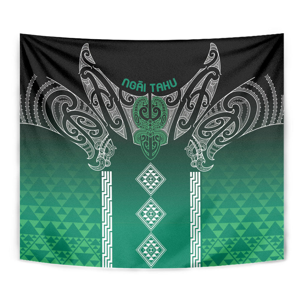 Aotearoa Maori Iwi Heritage Tapestry Ngai Tahu Pounamu Green