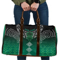 Aotearoa Maori Iwi Heritage Travel Bag Ngai Tahu Pounamu Green