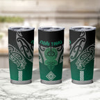 Aotearoa Maori Iwi Heritage Tumbler Cup Ngai Tahu Pounamu Green