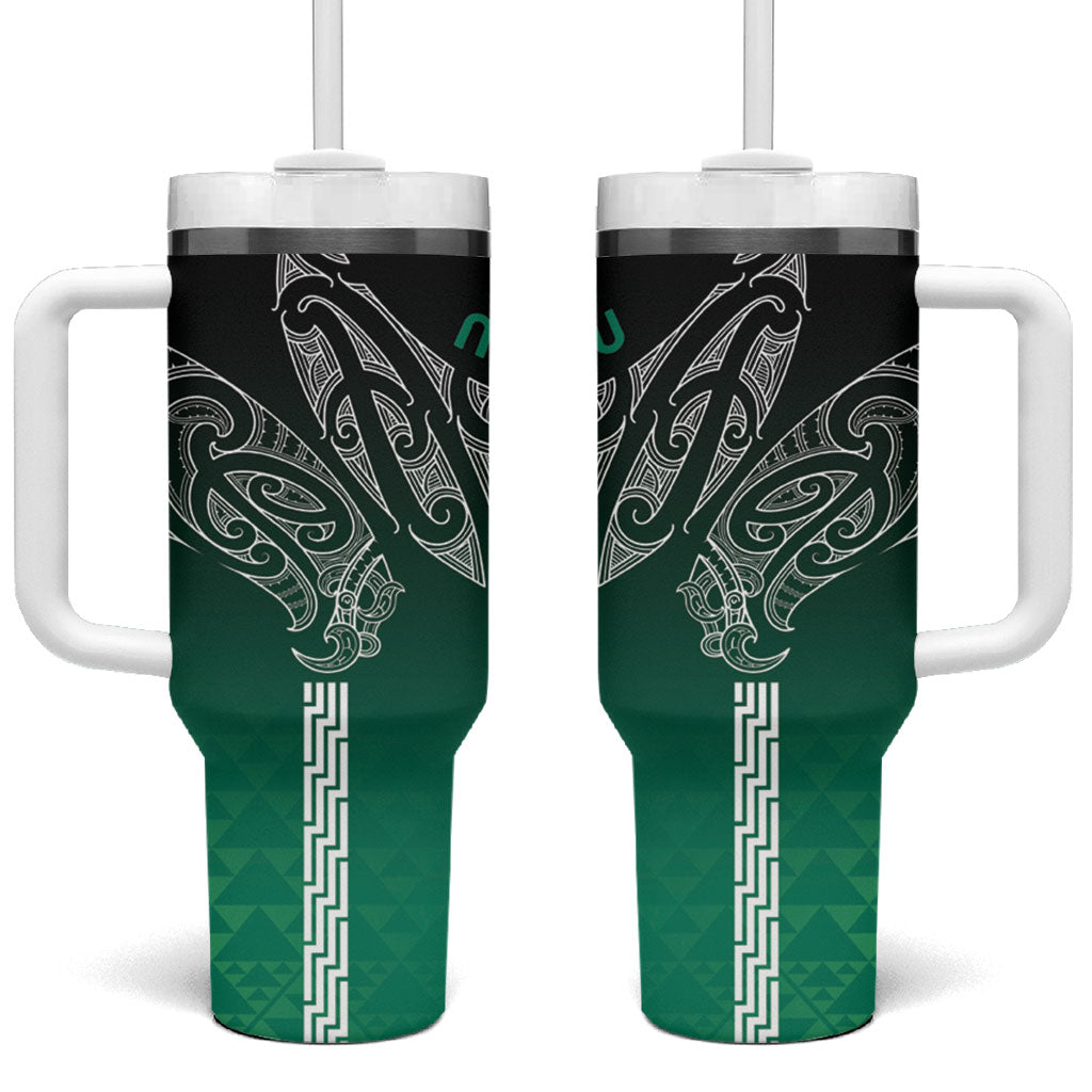Aotearoa Maori Iwi Heritage Tumbler With Handle Ngai Tahu Pounamu Green