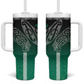 Aotearoa Maori Iwi Heritage Tumbler With Handle Ngai Tahu Pounamu Green