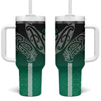 Aotearoa Maori Iwi Heritage Tumbler With Handle Ngai Tahu Pounamu Green