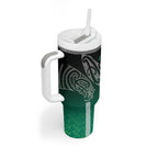 Aotearoa Maori Iwi Heritage Tumbler With Handle Ngai Tahu Pounamu Green