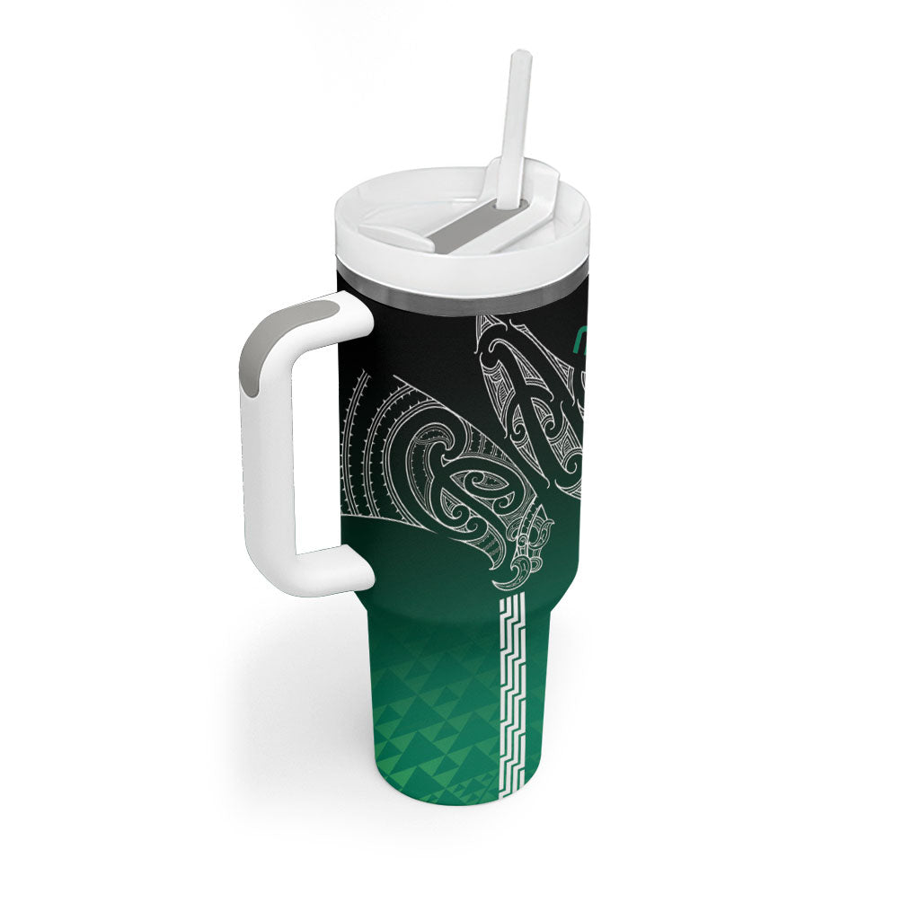 Aotearoa Maori Iwi Heritage Tumbler With Handle Ngai Tahu Pounamu Green