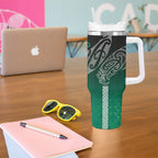 Aotearoa Maori Iwi Heritage Tumbler With Handle Ngai Tahu Pounamu Green