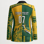 Australia - South Africa Rugby Custom Indigenous Motifs Blazer Bokke Vs Wallabies