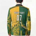 Australia - South Africa Rugby Custom Indigenous Motifs Blazer Bokke Vs Wallabies