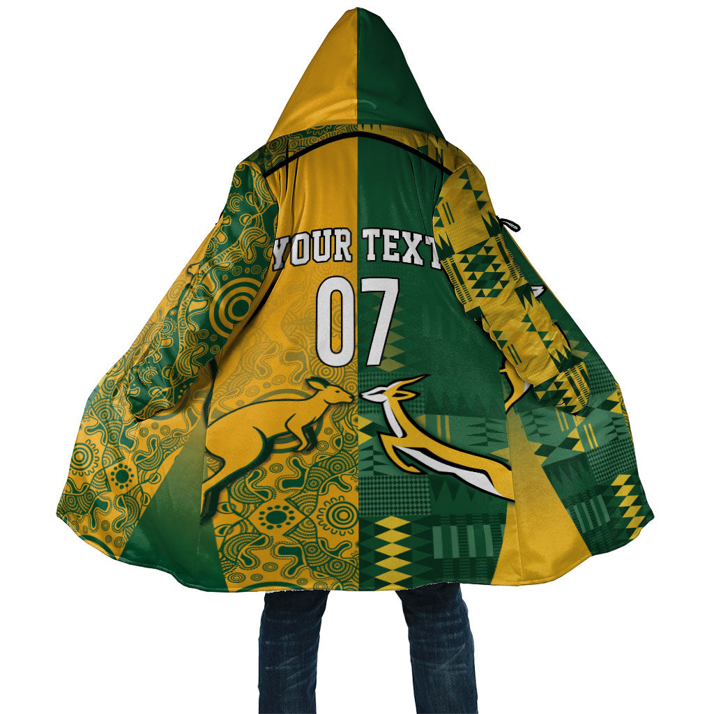 Australia - South Africa Rugby Custom Indigenous Motifs Cloak Bokke Vs Wallabies