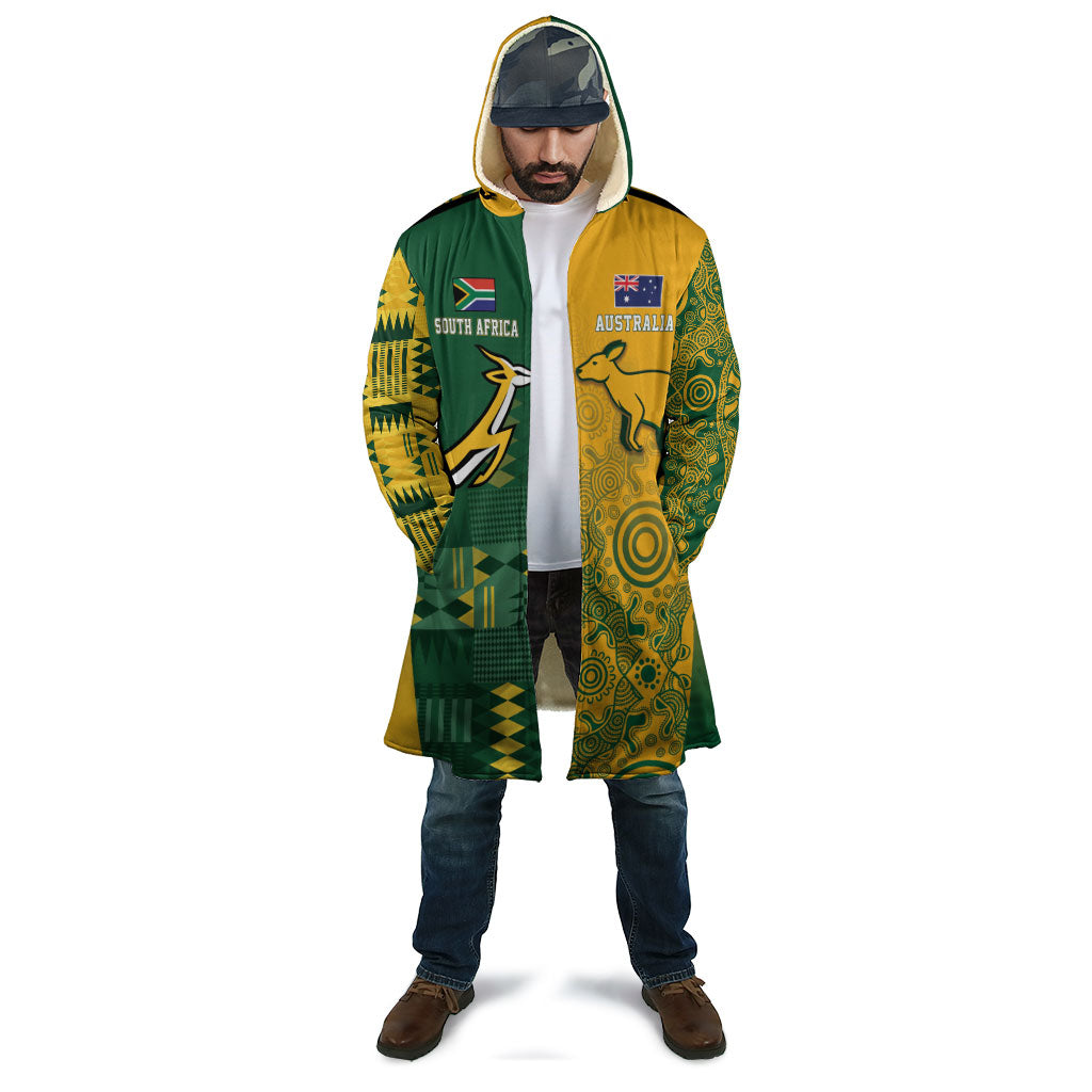 Australia - South Africa Rugby Custom Indigenous Motifs Cloak Bokke Vs Wallabies