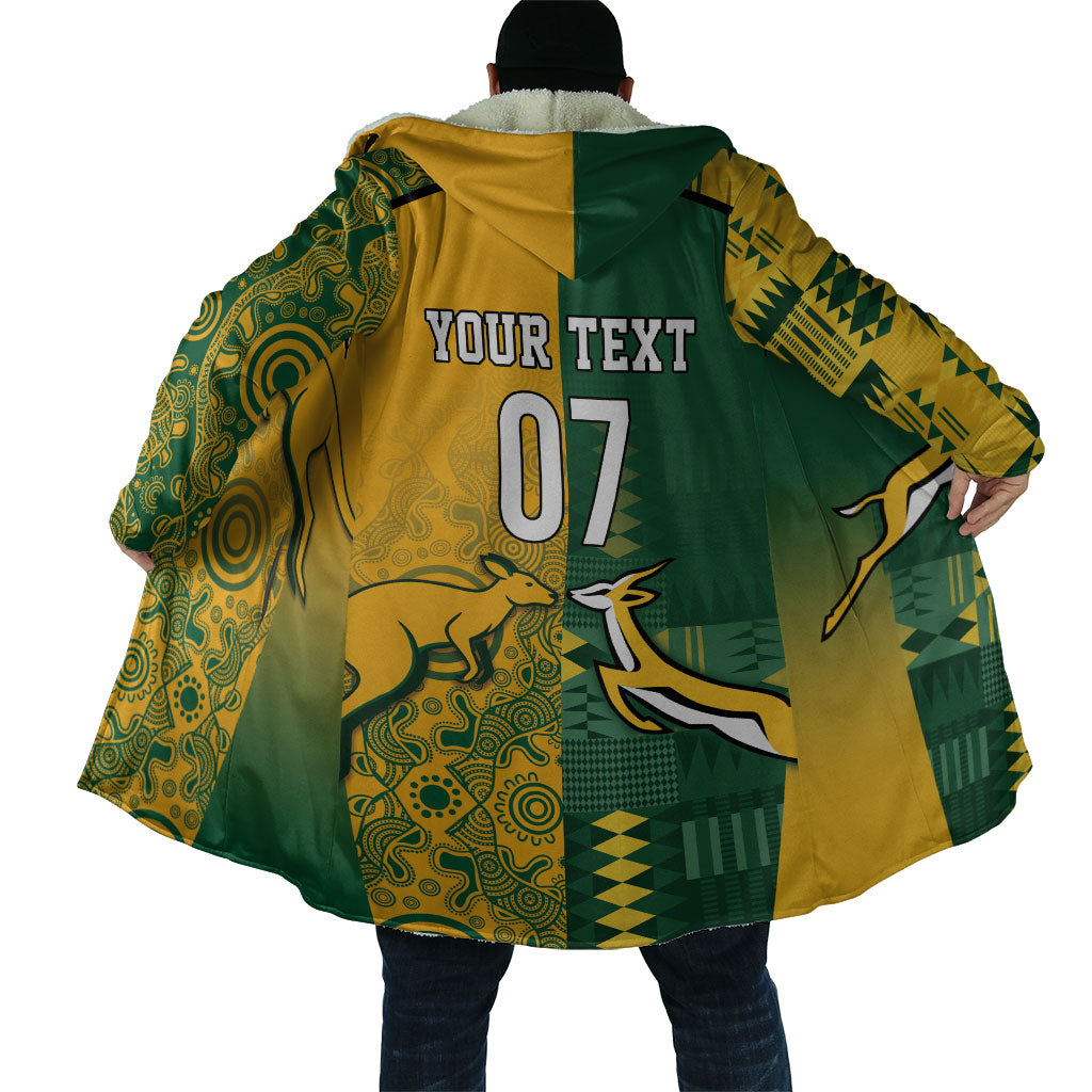 Australia - South Africa Rugby Custom Indigenous Motifs Cloak Bokke Vs Wallabies