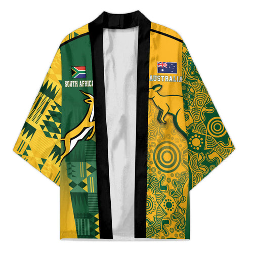 Australia - South Africa Rugby Custom Indigenous Motifs Kimono Bokke Vs Wallabies