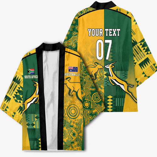 Australia - South Africa Rugby Custom Indigenous Motifs Kimono Bokke Vs Wallabies