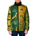 Australia - South Africa Rugby Custom Indigenous Motifs Padded Jacket Bokke Vs Wallabies