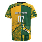 Australia - South Africa Rugby Custom Indigenous Motifs Rugby Jersey Bokke Vs Wallabies