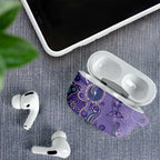 Australia Epilepsy Awareness AirPods Case Aboriginal Purple Ribbon with Seahorse - Aussie Hoodie