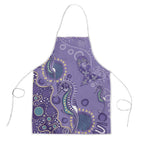 Australia Epilepsy Awareness Apron Aboriginal Purple Ribbon with Seahorse - Aussie Hoodie