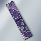 Australia Epilepsy Awareness Auto Sun Shade Aboriginal Purple Ribbon with Seahorse - Aussie Hoodie
