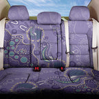 Australia Epilepsy Awareness Back Car Seat Cover Aboriginal Purple Ribbon with Seahorse - Aussie Hoodie