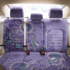 Australia Epilepsy Awareness Back Car Seat Cover Aboriginal Purple Ribbon with Seahorse - Aussie Hoodie