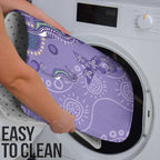 Australia Epilepsy Awareness Bathroom Set Aboriginal Purple Ribbon with Seahorse - Aussie Hoodie