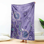 Australia Epilepsy Awareness Blanket Aboriginal Purple Ribbon with Seahorse - Aussie Hoodie