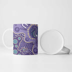 Australia Epilepsy Awareness Ceramic Mug Aboriginal Purple Ribbon with Seahorse - Aussie Hoodie