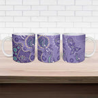 Australia Epilepsy Awareness Ceramic Mug Aboriginal Purple Ribbon with Seahorse - Aussie Hoodie