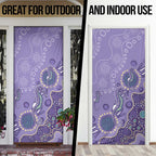 Australia Epilepsy Awareness Door Cover Aboriginal Purple Ribbon with Seahorse - Aussie Hoodie