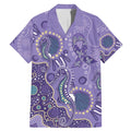 Australia Epilepsy Awareness Family Matching Mermaid Dress and Hawaiian Shirt Aboriginal Purple Ribbon with Seahorse - Aussie Hoodie